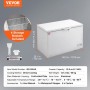 Chest Freezer 12.8 cu.ft / 345 L Large Deep Freezer & 4 Removable Baskets