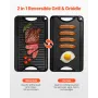 14x8.5 i reversibel grillgrillbagdel Forkastet BBQ pan