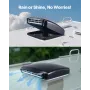 RV Vent Fan, 14 inch RV Roof Vent Fan 12V, Powerful 10-Speed Reversible Fan with Remote Control, Built-in Rain Cover, Power Top 