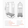 Hotel bagagevogn 800 lbs børstet rustfrit stål finish Bellmans