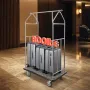 Hotel bagagevogn 800 lbs børstet rustfrit stål finish Bellmans