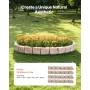 Faux Stone Landscape Edging, 46.8 x 3.9 in Realistic Lawn Edging, Flexible Brick-Sized Garden Edging Border with Anchoring Spike