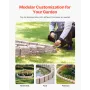 Faux Stone Landscape Edging, 46.8 x 3.9 in Realistic Lawn Edging, Flexible Brick-Sized Garden Edging Border with Anchoring Spike