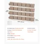Faux Stone Landscape Edging, 46.8 x 3.9 in Realistic Lawn Edging, Flexible Brick-Sized Garden Edging Border with Anchoring Spike