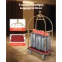 Hotel Luggage Cart 1500 LBS Stainless Steel Bellman's Cart Curved Uprights