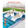 In-Pool Lounge Chairs, Set of 2 Chaise Lounger, Inside Pool Lounge Chairs for up to 5" Water Depths, Fixed in Pools & Floating o