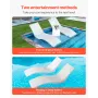 In-Pool Lounge Chairs, Set of 2 Chaise Lounger, Inside Pool Lounge Chairs for up to 5" Water Depths, Fixed in Pools & Floating o