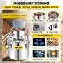 Alcohol Still, 50L Stainless Steel Water Alcohol Distiller w/ Condenser, 13.2Gal Wine Making Boiler w/ Copper Tube, Home