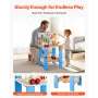 Kids Workbench, 62 pcs, Wooden Tool Bench for Kids 3 Years and Up, Toddler Toy Workbench with Realistic Tools, Building Toy Set 
