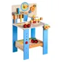 Kids Workbench, 62 pcs, Wooden Tool Bench for Kids 3 Years and Up, Toddler Toy Workbench with Realistic Tools, Building Toy Set 