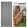 Staircase Balusters 51 Pack, 26 In Aluminum Stair Balusters, 3/4 In Water-Proof Round Metal Spindle Railing, Hollow Deck Railing