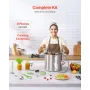 Canning Supplies Starter Kit, 9 Pieces Stainless Steel Water Bath Canning Kit for Beginners, Canning Tools Set: Pot, Rack, Lid, 