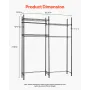 Over Washer and Dryer Storage Shelves, 4 Tiers Laundry Room Drying Rack with Hanger Rod and Hooks, Two Rows Adjustable Washer Sh