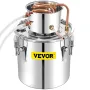 Alcohol Still, 50L Stainless Steel Water Alcohol Distiller w/ Condenser, 13.2Gal Wine Making Boiler w/ Copper Tube, Home