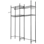 Over Washer and Dryer Storage Shelves, 4 Tiers Laundry Room Drying Rack with Hanger Rod and Hooks, Two Rows Adjustable Washer Sh