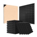 Acoustic Foam Panels 48 Pack 12 x 12 x 2 in Adhesive for Wall Ceiling