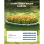Faux Stone Landscape Edging, 46.4 x 2.2 in Realistic Lawn Edging, Flexible Brick-Sized Garden Edging Border with Anchoring Spike