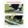 Faux Stone Landscape Edging, 46.4 x 2.2 in Realistic Lawn Edging, Flexible Brick-Sized Garden Edging Border with Anchoring Spike