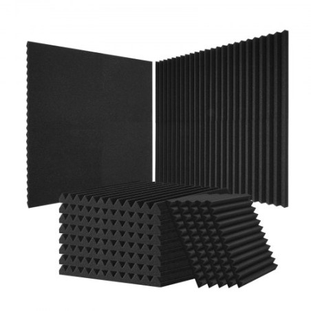 Acoustic Foam Panels 80 Pack 12 x 12 x 1 in for Studio Wall and Ceiling