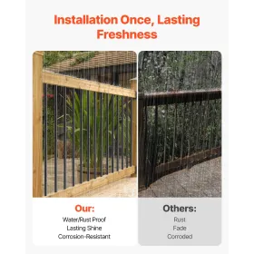 Staircase Balusters 51 Pack 36 In Aluminum Spindles with Screws/Rail Caps