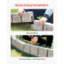 Faux Stone Landscape Edging 46.8 x 3.9 in Realistic Lawn Edging, Flexible Brick-Sized Garden Edging Border with Anchoring Spikes