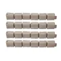 Faux Stone Landscape Edging 46.8 x 3.9 in Realistic Lawn Edging, Flexible Brick-Sized Garden Edging Border with Anchoring Spikes