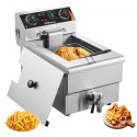 Commercial Electric Deep Fryer 3000W 9L Stainless Steel Upgrade 200Â°C