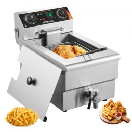 Commercial Electric Deep Fryer 3000W 9L Stainless Steel Upgrade 200Â°C