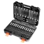 Bit Socket Set, 107-Piece SAE and Metric, Hex/Torx/External Torx/Tamper-Proof/Extra Long, S2 Alloy Steel and Cr-V Steel, 1/4 in,