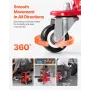 Rolling Mechanic Stool with Wheels, 300 lbs Capacity Garage Seat/Work Stool, Padded Roller Creeper Seat with Fixed Height, Tool 