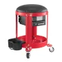 Rolling Mechanic Stool with Wheels, 300 lbs Capacity Garage Seat/Work Stool, Padded Roller Creeper Seat with Fixed Height, Tool 