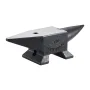 Cast Iron Anvil, 22 Lbs/10kg Single Horn Anvil, with Large Countertop and Stable Base, High Hardness Rugged Round Horn Anvil Bla