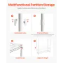 Over Washer and Dryer Storage Shelf, 3 Tiers Laundry Room Drying Rack with Hanger Rod and Hooks, Single Row Adjustable Washer Sh