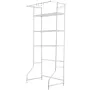Over Washer and Dryer Storage Shelf, 3 Tiers Laundry Room Drying Rack with Hanger Rod and Hooks, Single Row Adjustable Washer Sh