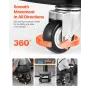 Mechanic Stool, 300 lbs Capacity Garage Seat/Work Stool with Wheels, 360° Swivel Rolling Workshop Stool with Tool Tray and Screw