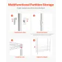 Over Washer and Dryer Storage Shelves, 5 Tiers Laundry Room Drying Rack with Hanger Rod and Hooks, Two Rows Adjustable Washer Sh