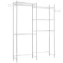 Over Washer and Dryer Storage Shelves, 5 Tiers Laundry Room Drying Rack with Hanger Rod and Hooks, Two Rows Adjustable Washer Sh