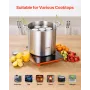 21 QT Canning Pot with Rack and Lid, Stainless Steel Waterbath Canner with Dual Handle and Glass Lid, Compatible with All Cookto