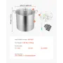 Canning Pot with Rack and Glass Lid 21 QT Rustfrit stål vandbad