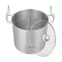 21 QT Canning Pot with Rack and Lid, Stainless Steel Waterbath Canner with Dual Handle and Glass Lid, Compatible with All Cookto