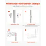 Over Washer and Dryer Storage Shelves, 6 Tiers Laundry Room Drying Rack with Hanger Rod and Hooks, Two Rows Adjustable Washer Sh