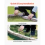 Faux Stone Landscape Edging, 46.4 x 2.2 in Realistic Lawn Edging, Flexible Brick-Sized Garden Edging Border with Anchoring Spike