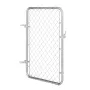 Chain Link Fence Gate, 32 x 46 in, Adjustable Chain Link Fence Panel, Fit 2-6 ft (W) x 4 ft (H) Garden Fence Gate Opening, Rust-