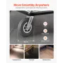 Hotel Luggage Cart, 1200 LBS Load Capacity, Brushed Stainless Steel Finish Bellman's Cart, Valet Cart with Grey Carpeted Deck an