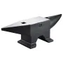 Cast Steel Anvil, 132 Lbs(60kg) Single Horn Anvil with Large Countertop and Stable Base, High Hardness Rugged Round Horn Anvil B
