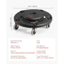 Trash Can Dolly, Fit 20, 32, 44, 55 Gallon Containers, Round Trash Can Roller Base with 4 Lockable Wheels, 500lbs Weight Capacit