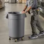 Trash Can Dolly, Fit 20, 32, 44, 55 Gallon Containers, Round Trash Can Roller Base with 4 Lockable Wheels, 500lbs Weight Capacit