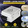 PV Combiner Box, 4 String, Solar Combiner Box with 15A Rated Current Fuse, 63A Circuit Breaker, Lightning Arreste and Solar Conn