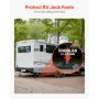 RV Leveling Pads, 4-Pack Rubber Trailer Jack Pads, Each with 5000 lbs Capacity, Jack Stabilizer Padding with Large Surface Area,