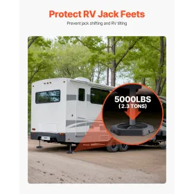 ELING PADS 5000 LBS 4 PCS RUBBER TRAILS JACK PADS TIL 10 "RUND FØDE